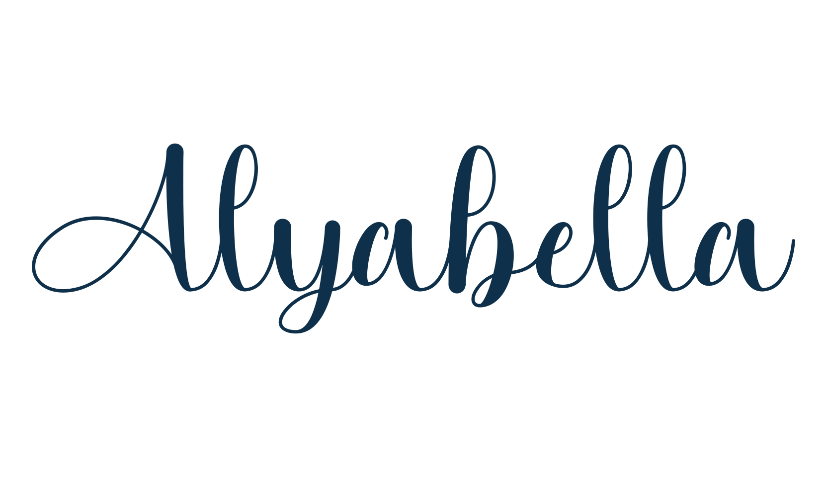 Alyabella, script calligraphy fancy decorative font preview