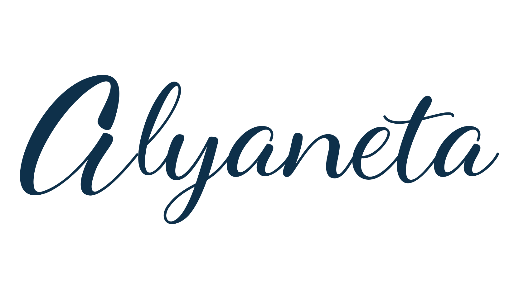 Alyaneta, script calligraphy fancy decorative font preview
