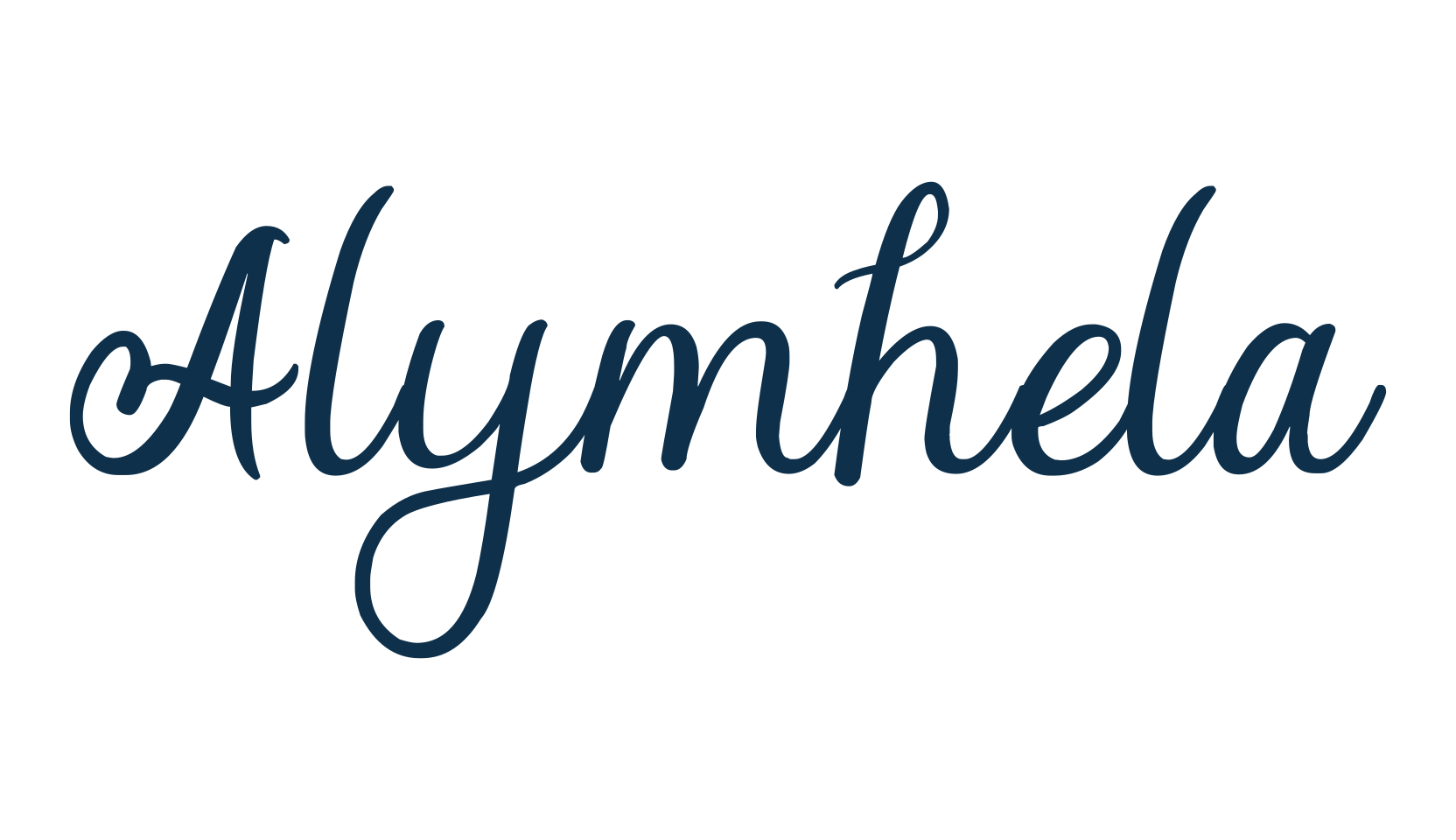 Alymhela, calligraphy font preview