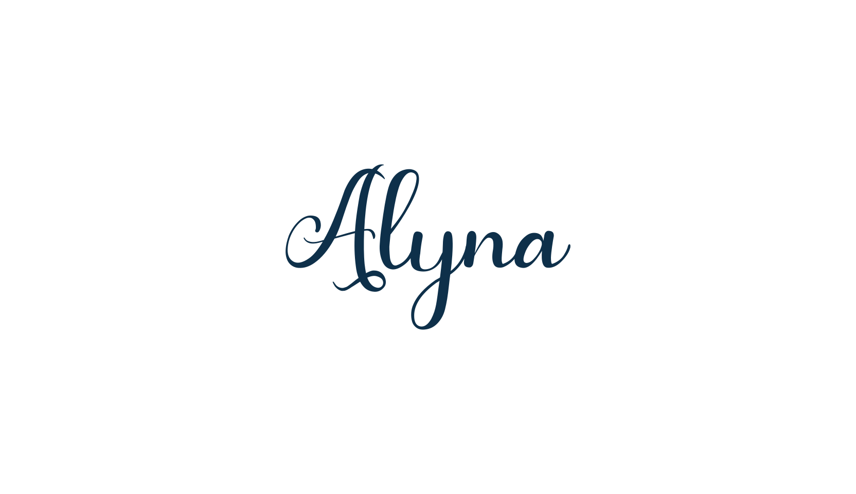 Alyna, calligraphy font preview