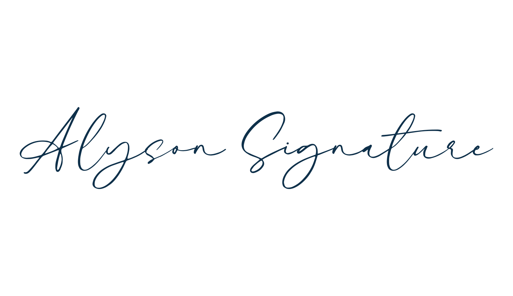 Alyson Signature, script handwritten fancy decorative calligraphy font preview