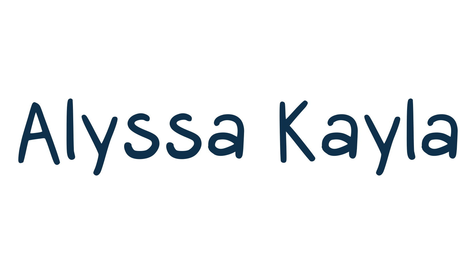 Alyssa Kayla, script handwritten fancy decorative calligraphy font preview