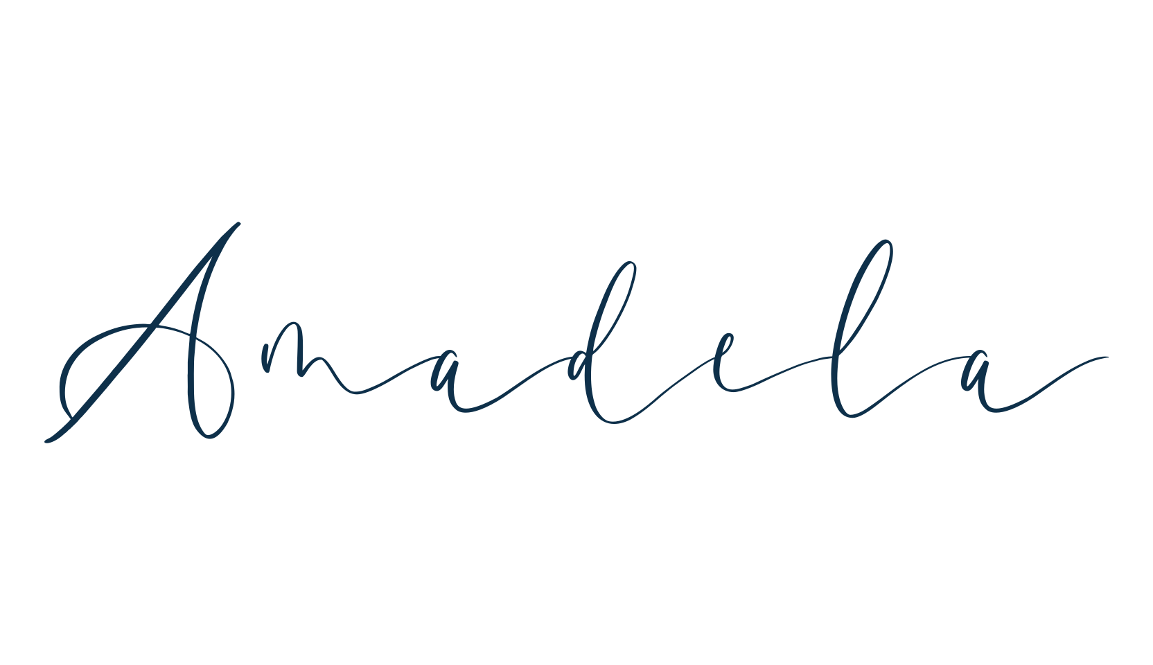 Amadela, script handwritten fancy decorative calligraphy font preview