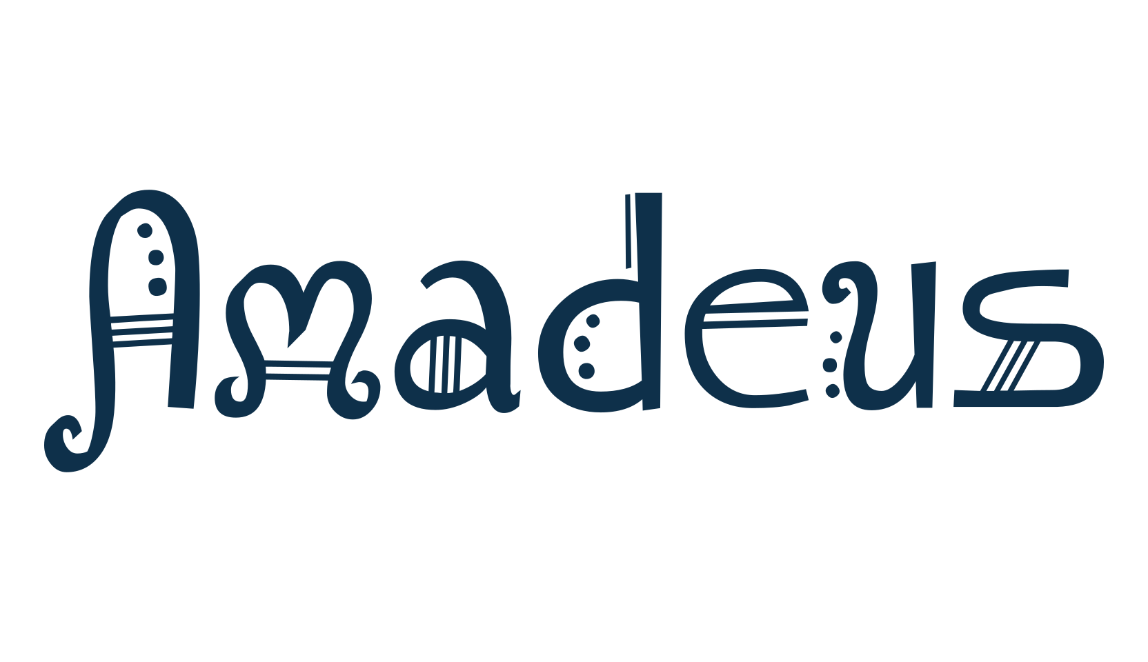 Amadeus, fancy decorative font preview