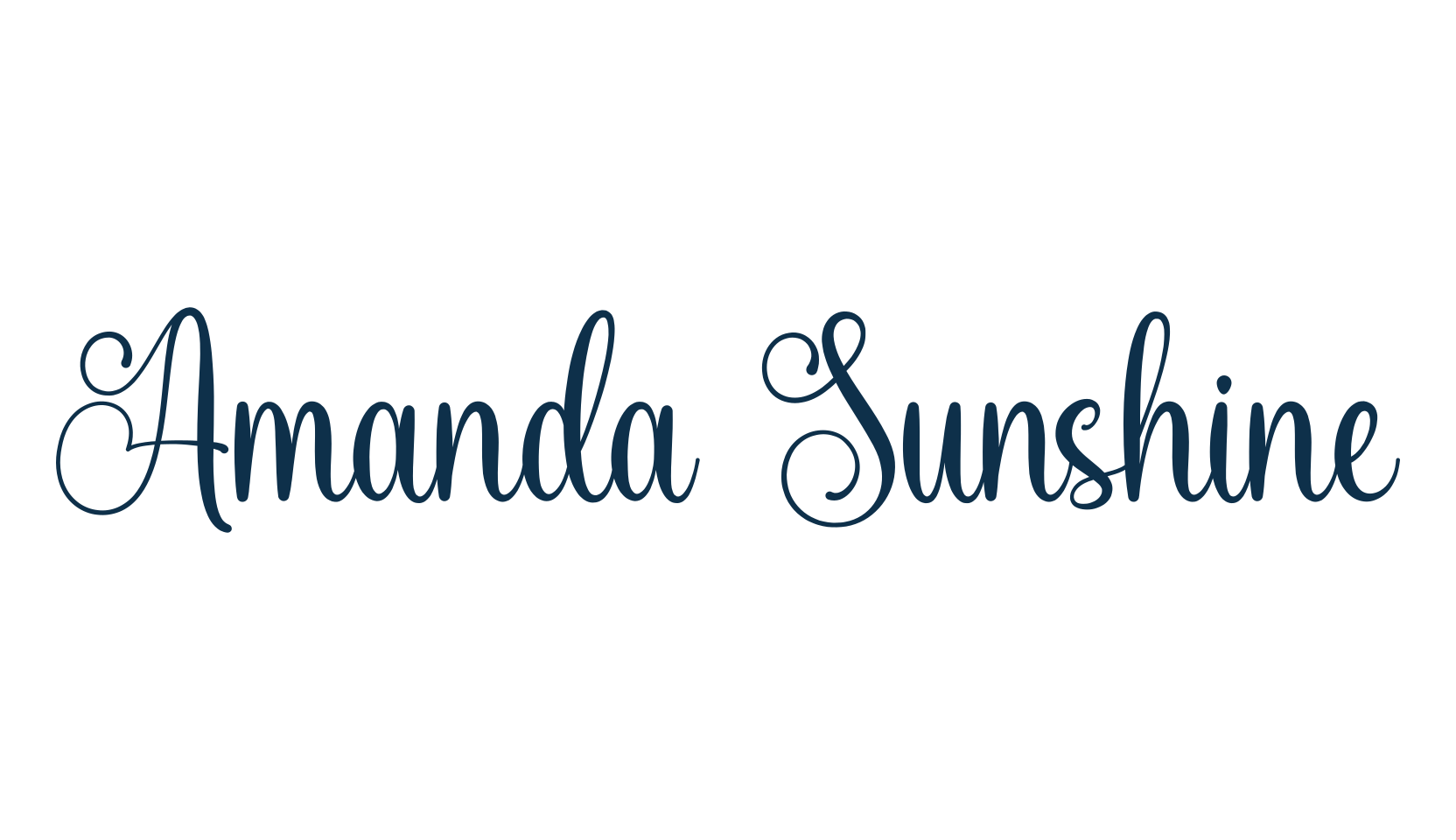 Amanda Sunshine, script calligraphy fancy decorative font preview
