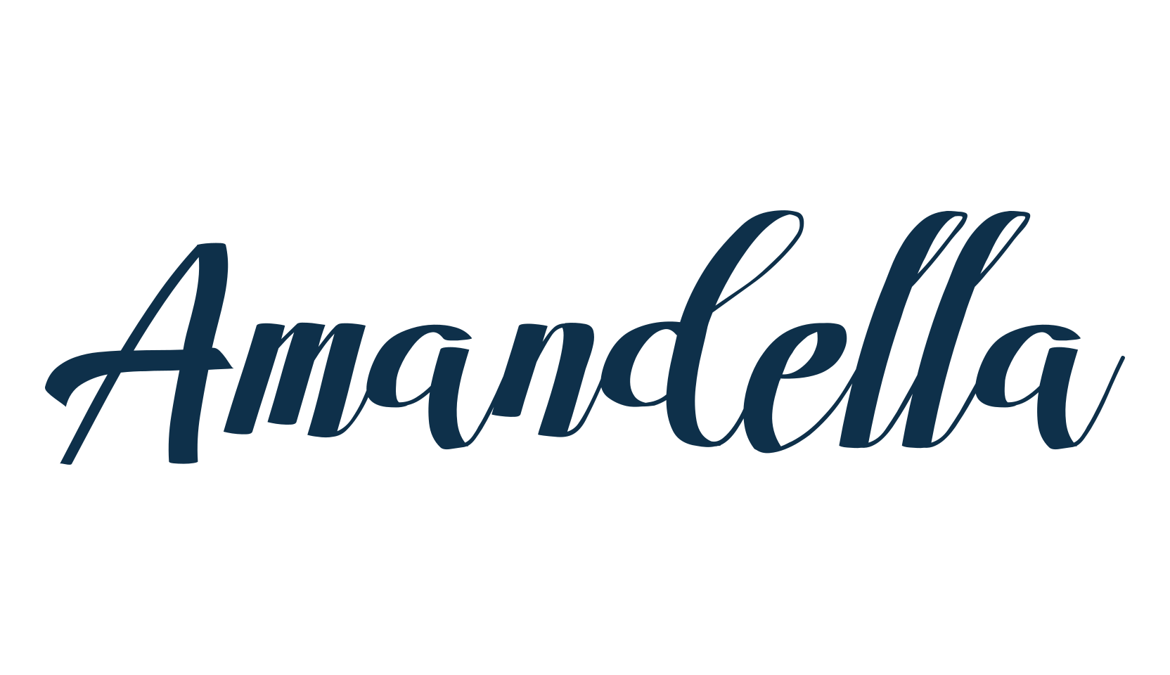 Amandella, calligraphy font preview