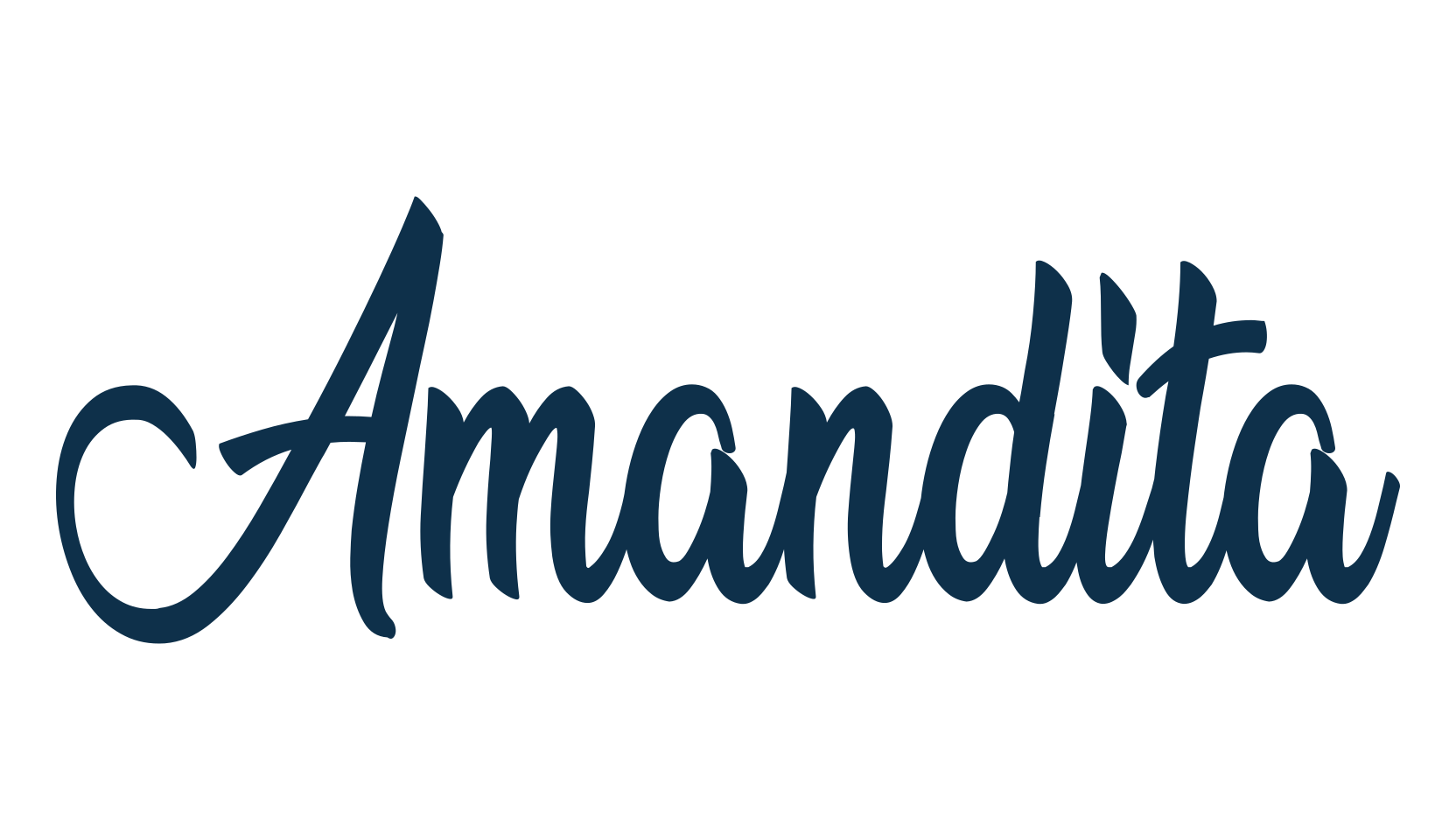Amandita, calligraphy font preview