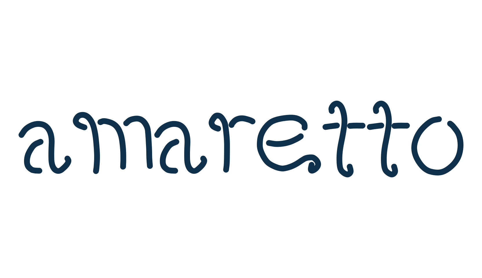 Amaretto, curly font preview