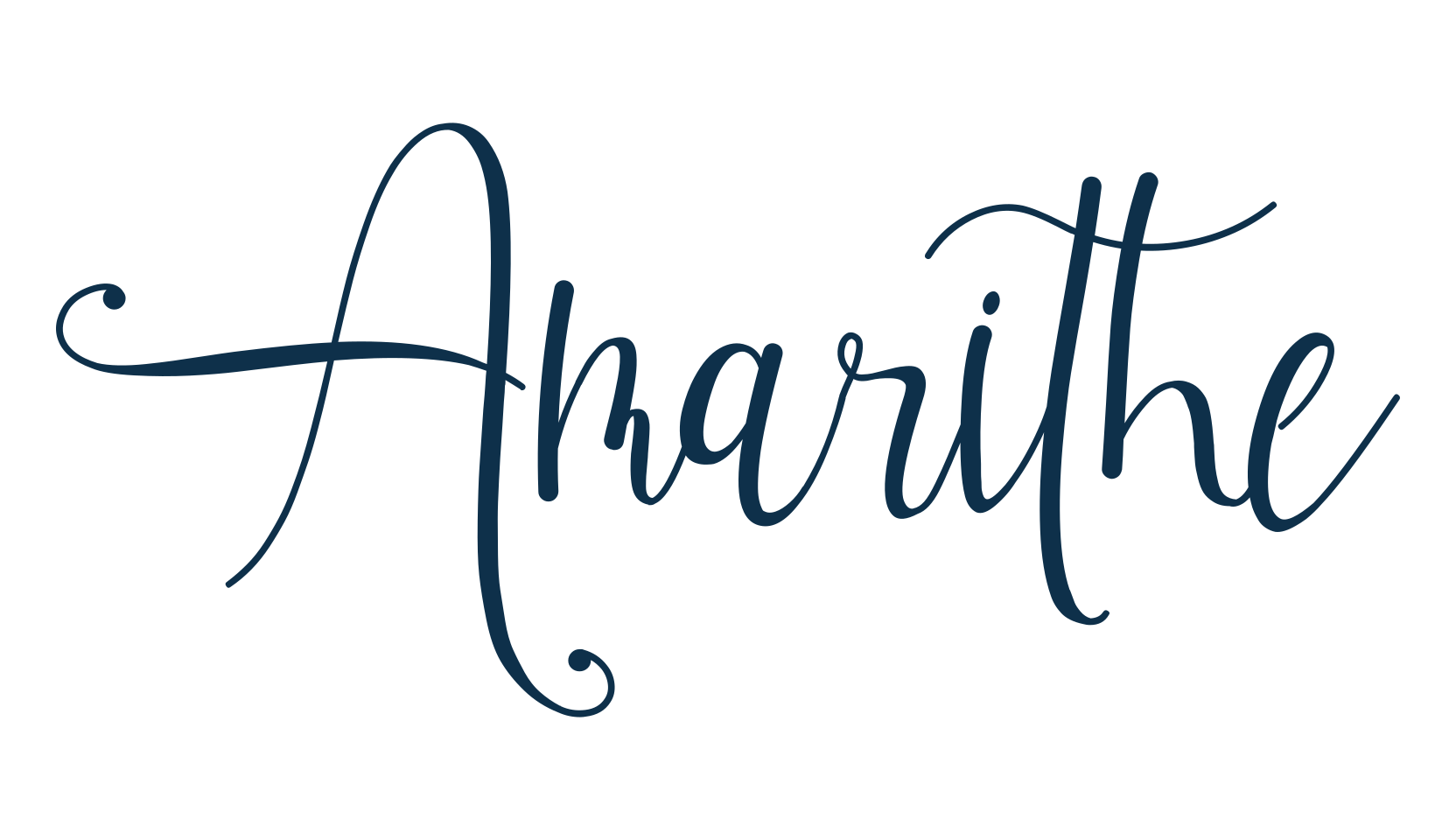 Amarithe, calligraphy font preview