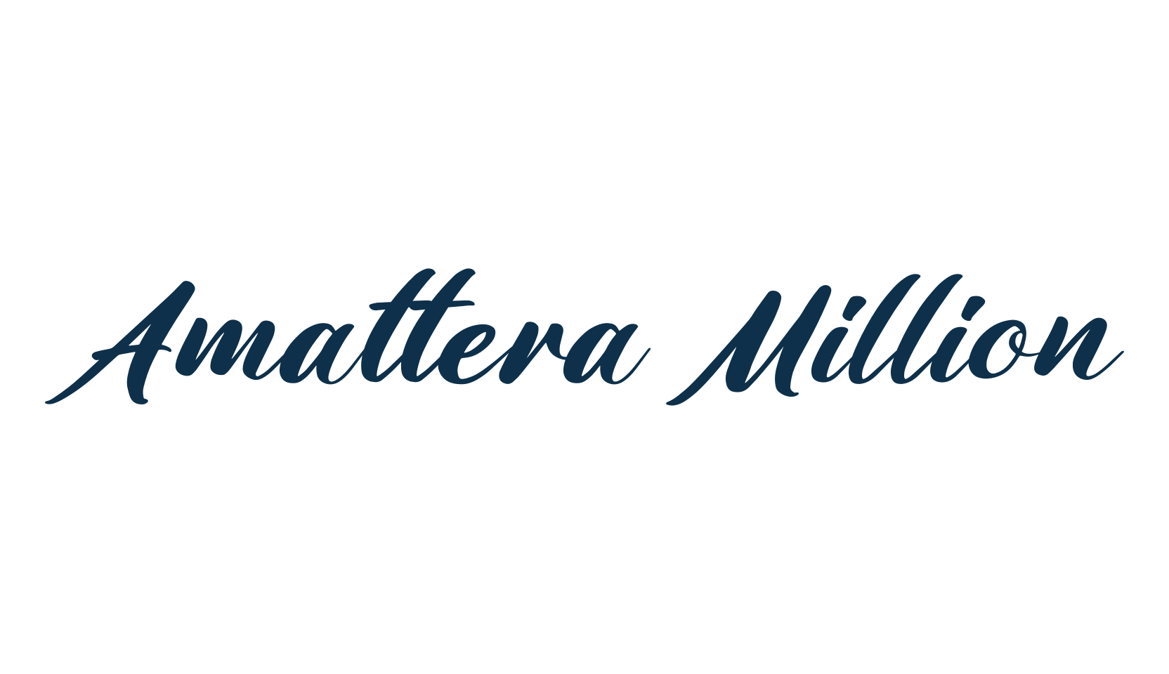 Amattera Million, calligraphy font preview
