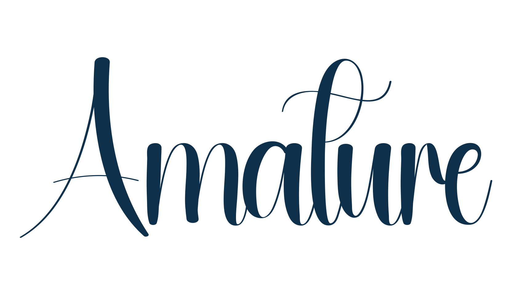 Amature, fancy decorative font preview
