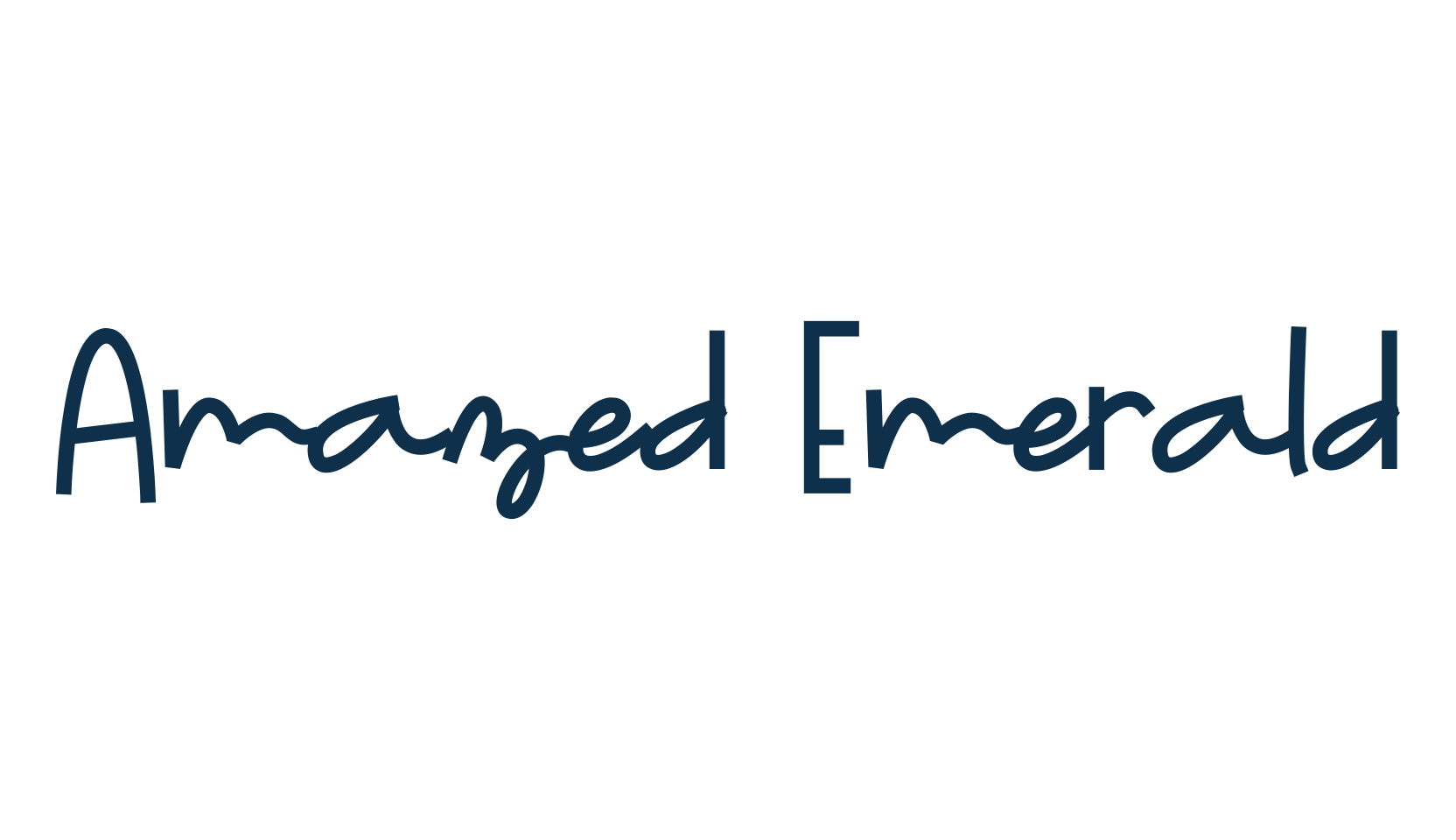 Amazed Emerald, fancy various decorative script calligraphy font preview