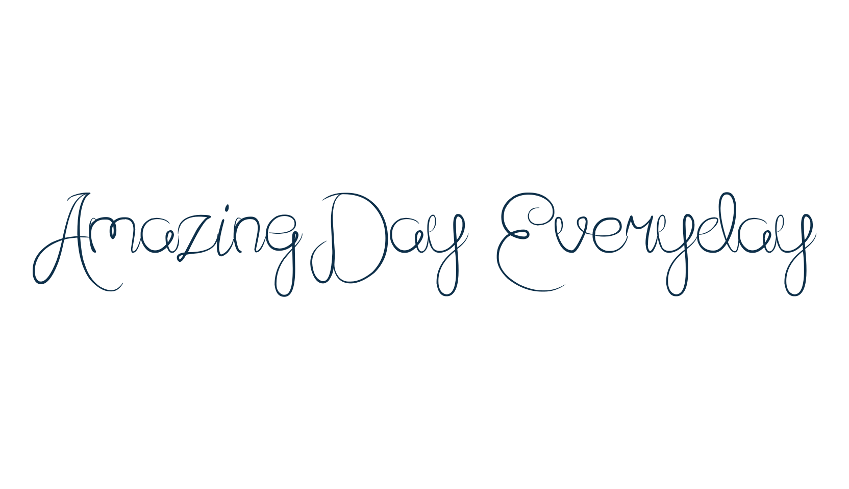 Amazing Day Everyday, fancy decorative font preview