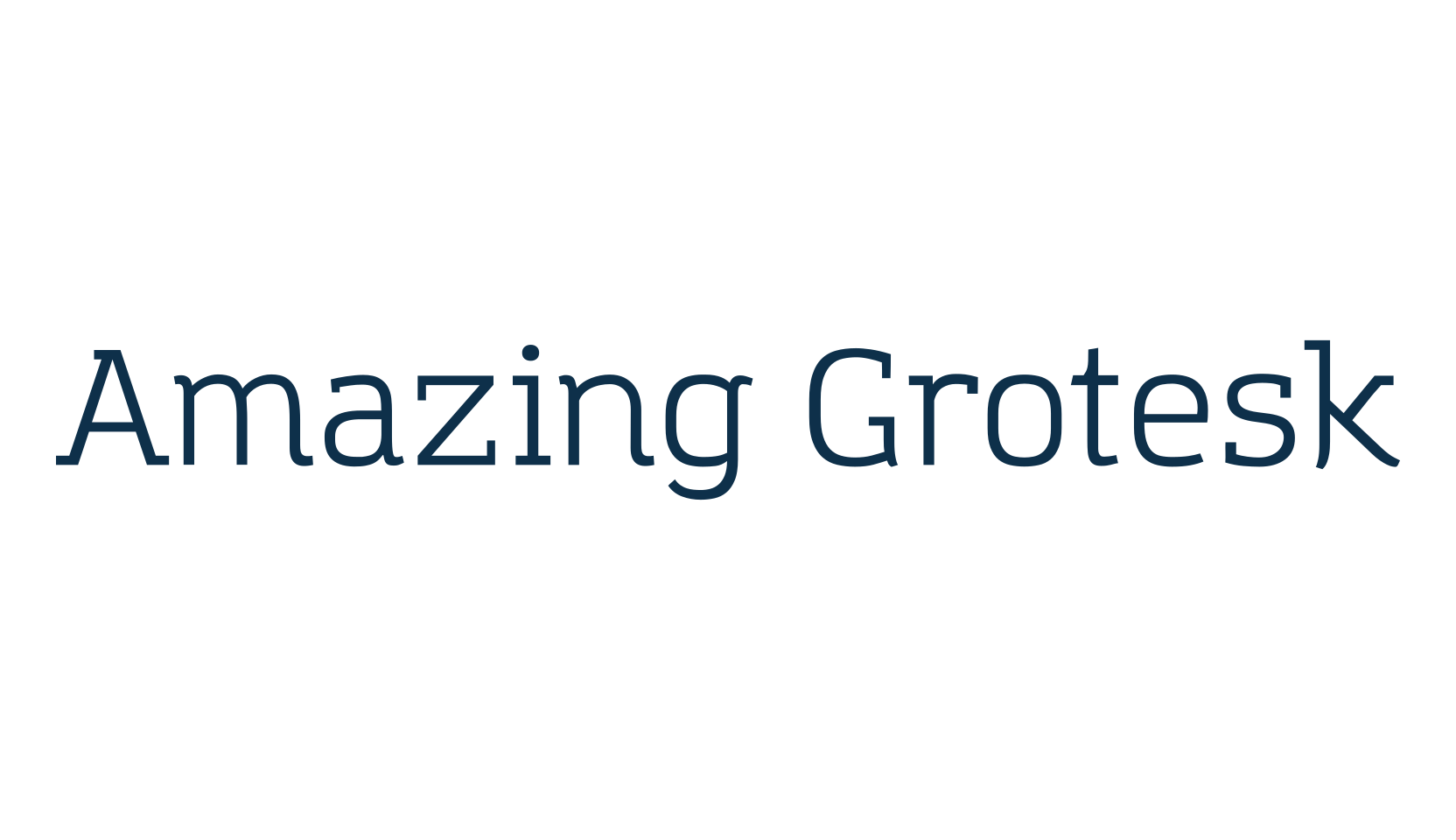 Amazing Grotesk, serif font preview