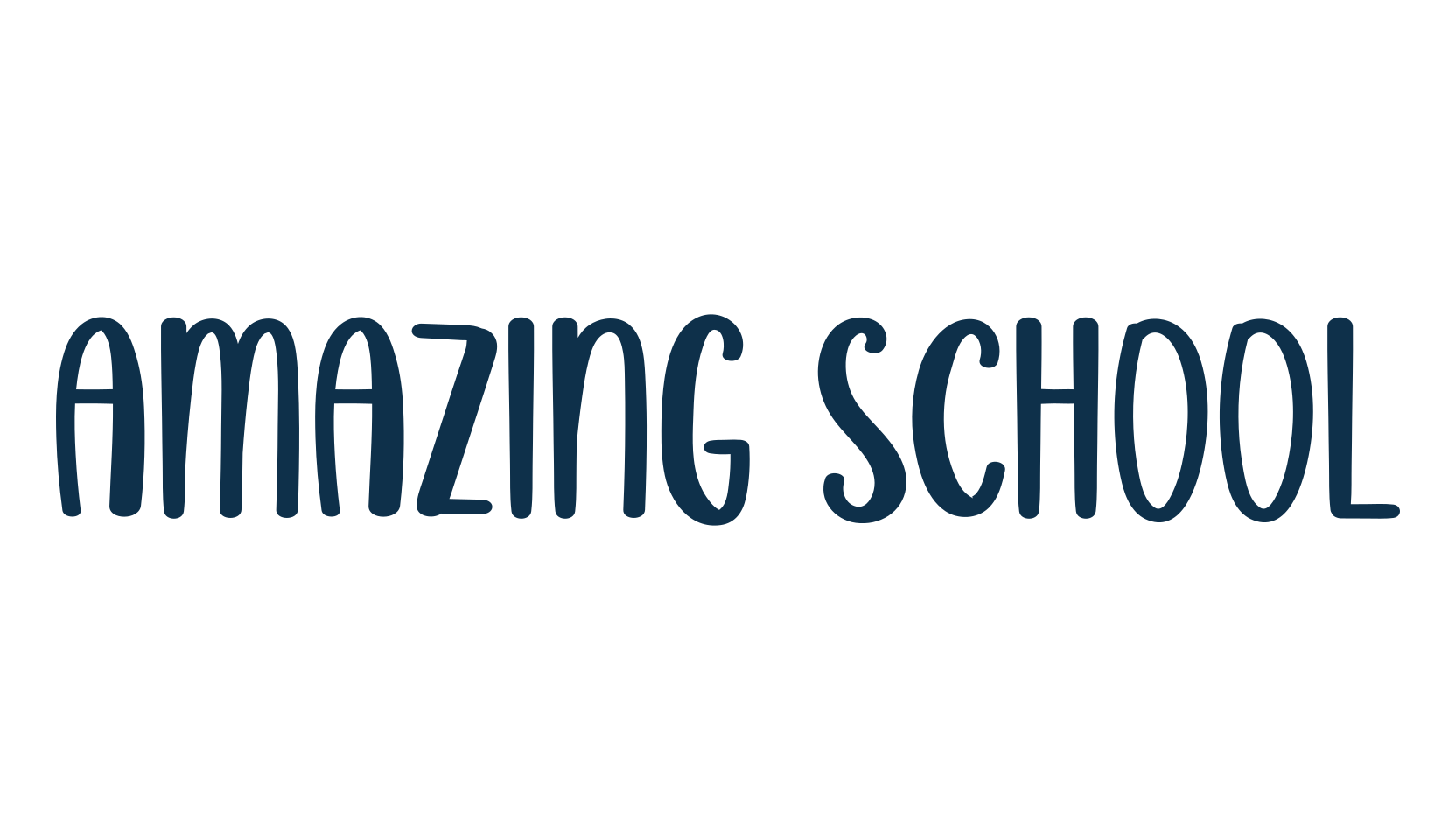 Amazing School, fancy various decorative script calligraphy font preview