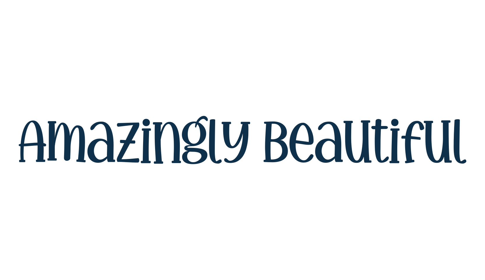 Amazingly Beautiful, fancy cartoon decorative font preview