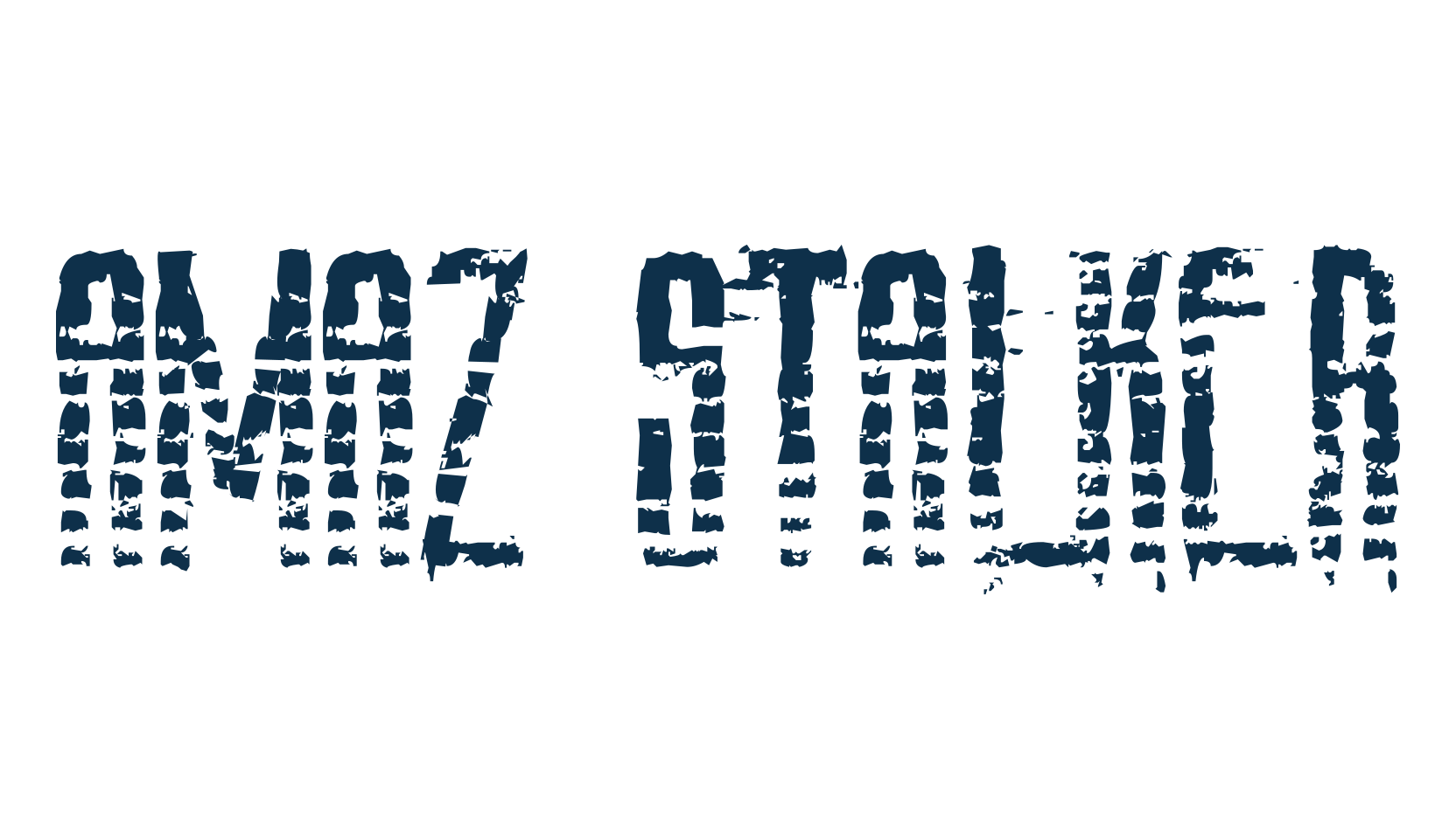 Amaz Stalker, fancy distorted decorative font preview