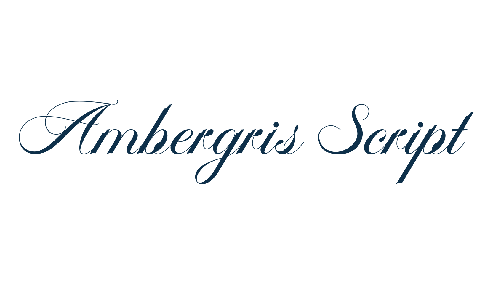 Ambergris Script, calligraphy font preview