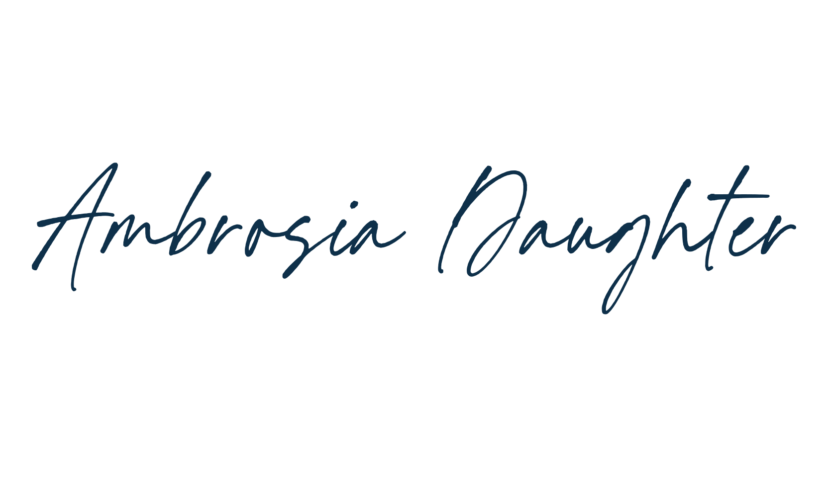 Ambrosia Daughter, script handwritten fancy decorative calligraphy font preview