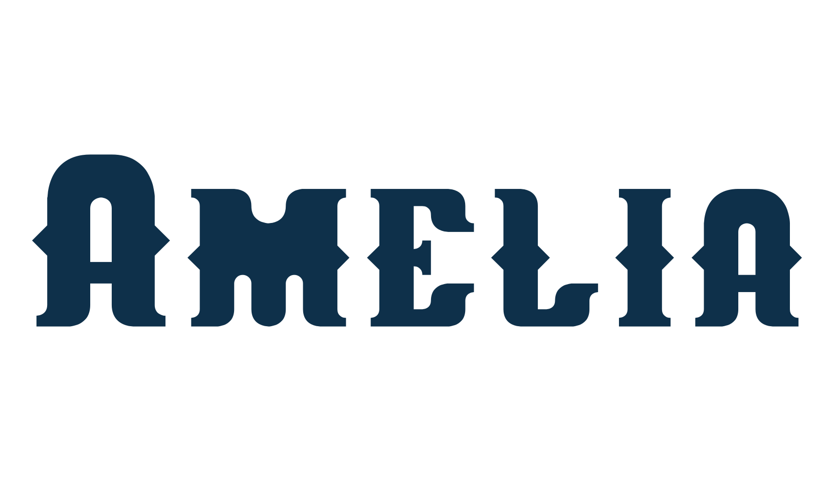 Amelia, fancy retro decorative font preview