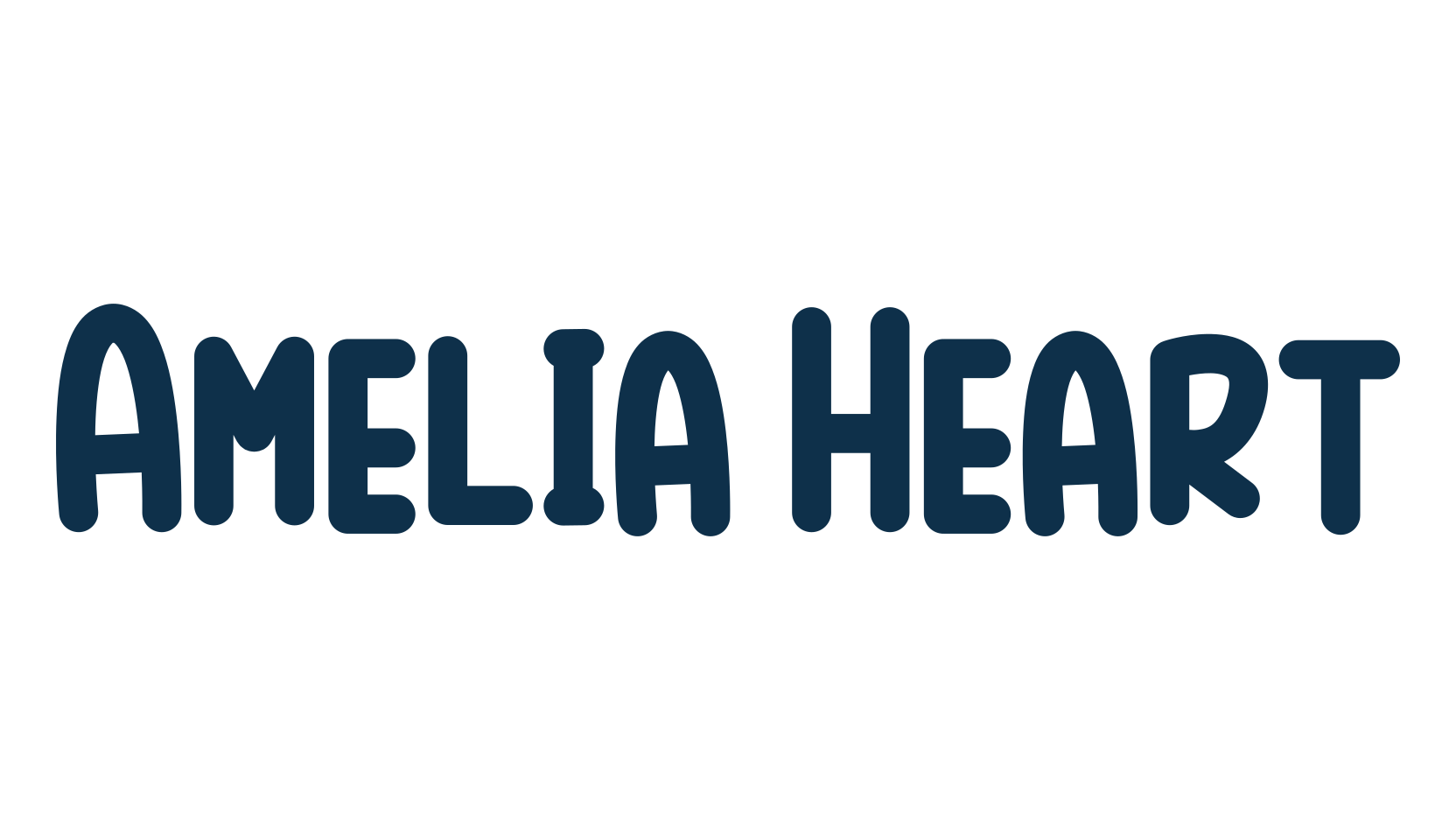 Amelia Heart, fancy various decorative script calligraphy font preview