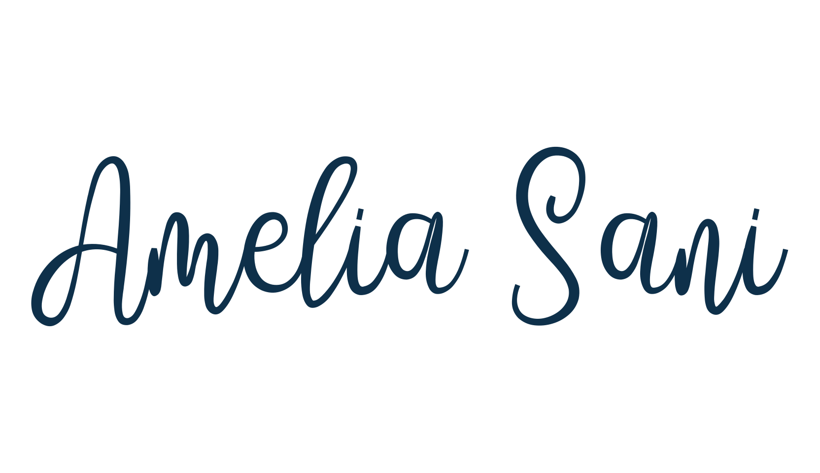 Amelia Sani, fancy various decorative script calligraphy font preview