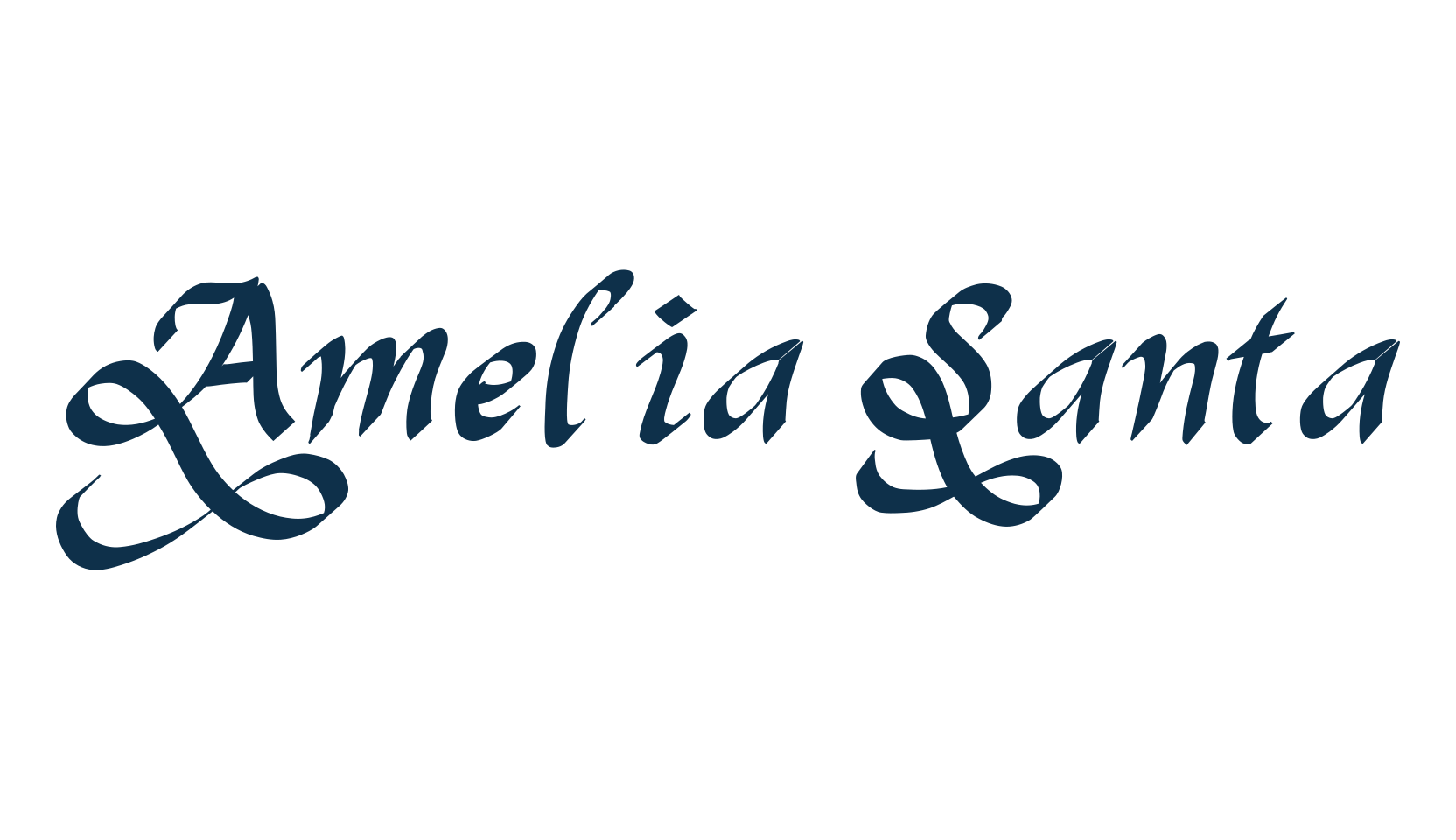 Amelia Santa, fancy decorative font preview