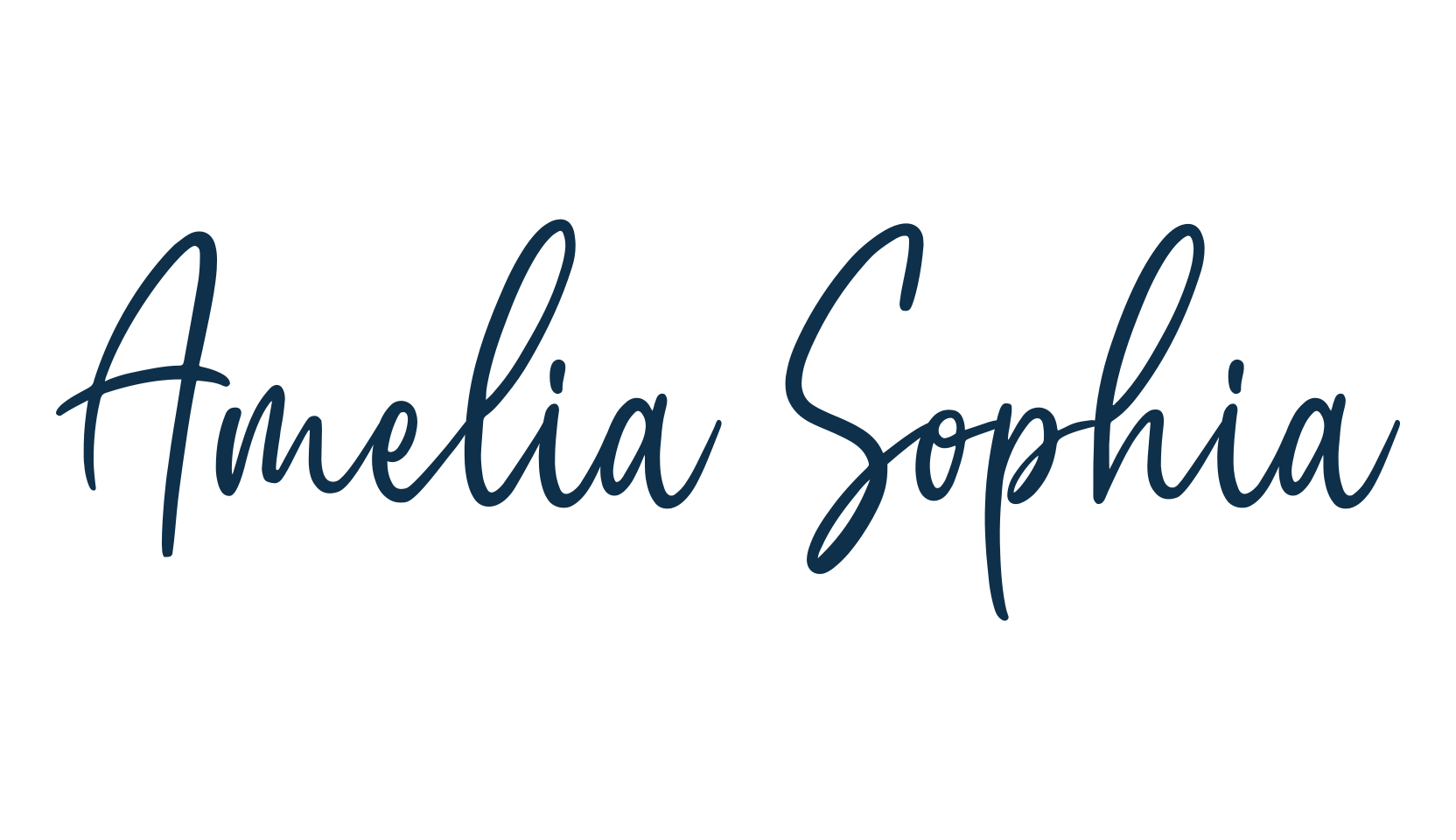 Amelia Sophia, script handwritten fancy decorative calligraphy font preview