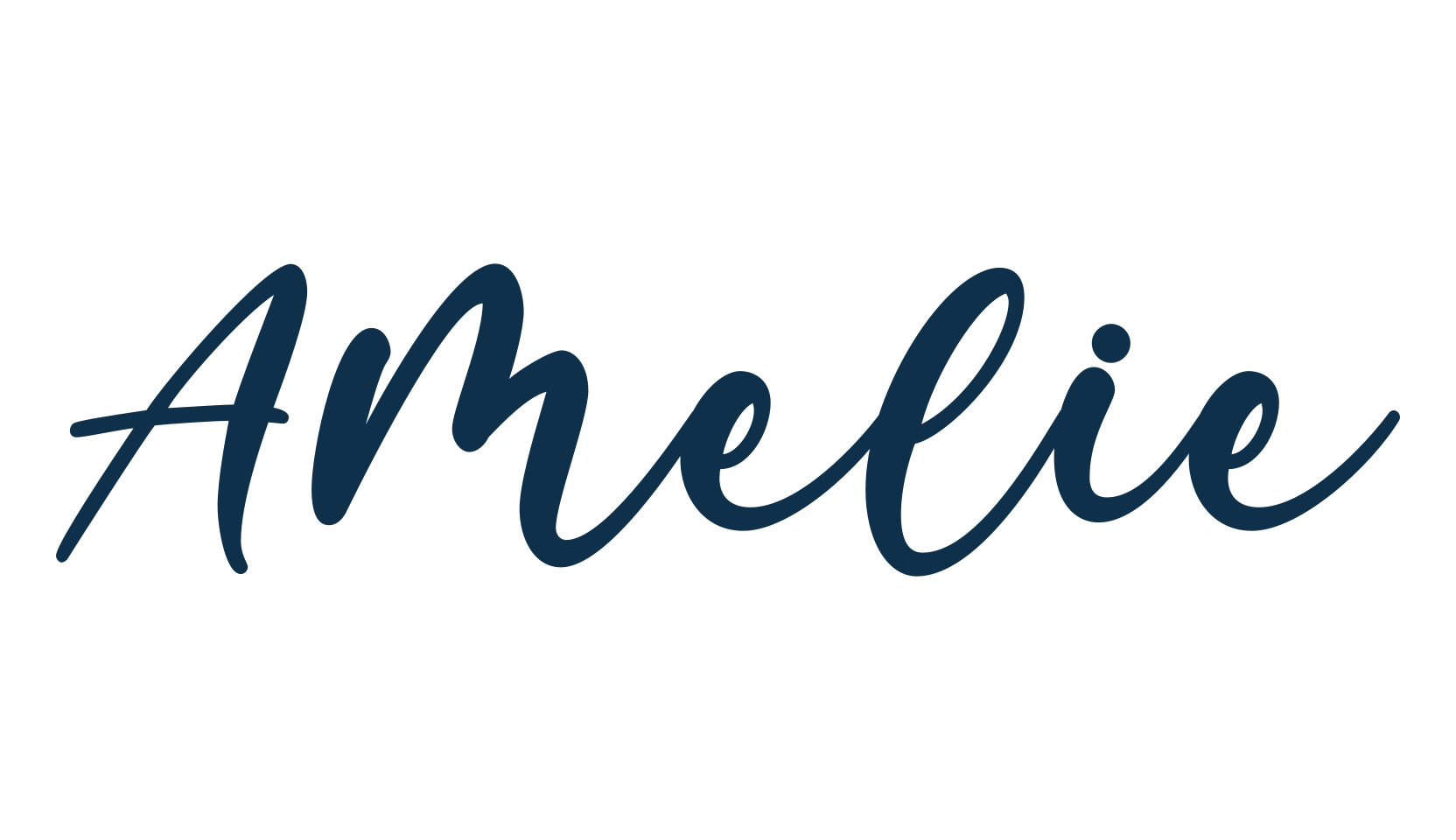 Amelie, handwriting font preview