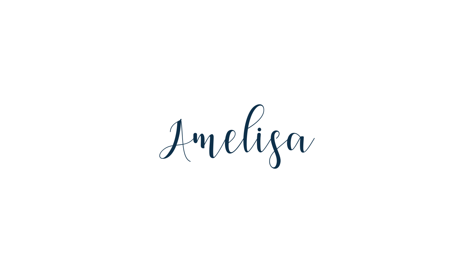 Amelisa, calligraphy font preview