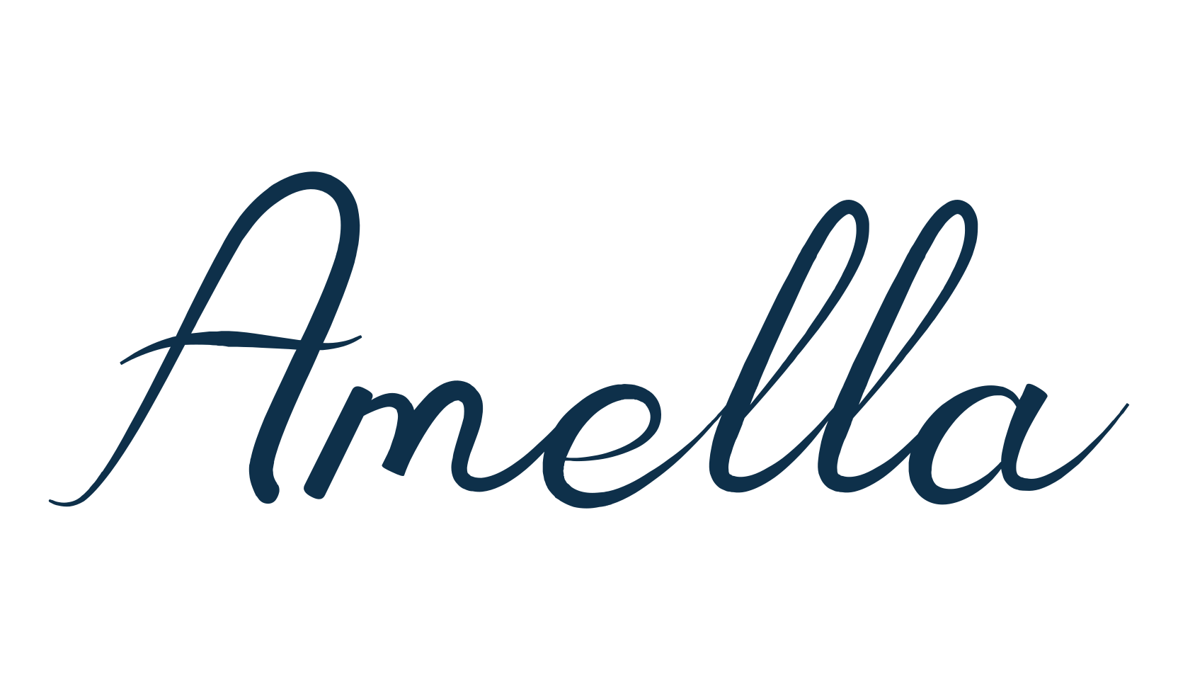 Amella, handwriting font preview