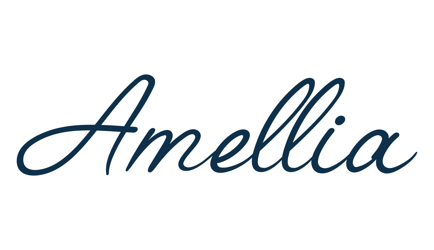 Amellia, script handwritten fancy decorative calligraphy font preview