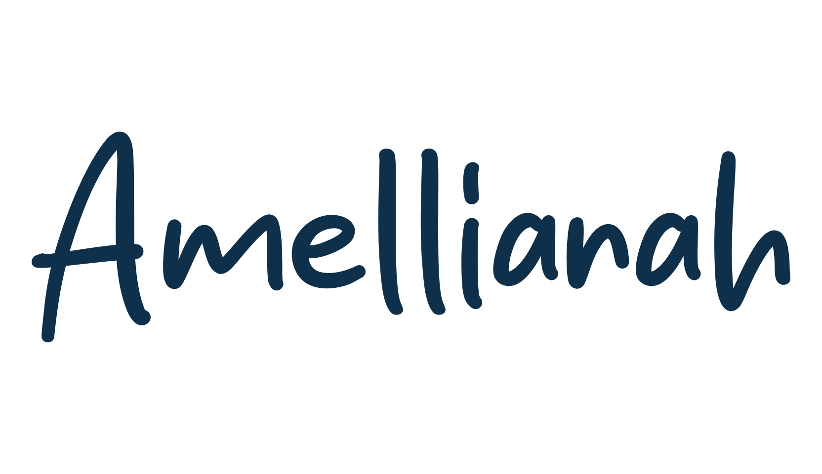 Amellianah, handwriting font preview