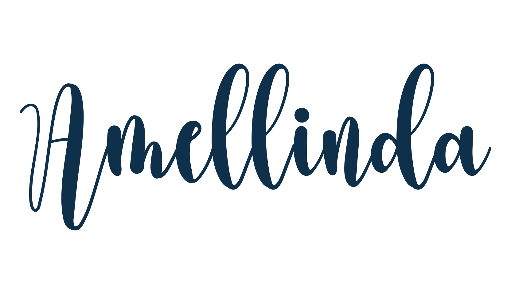 Amellinda, script calligraphy fancy decorative font preview