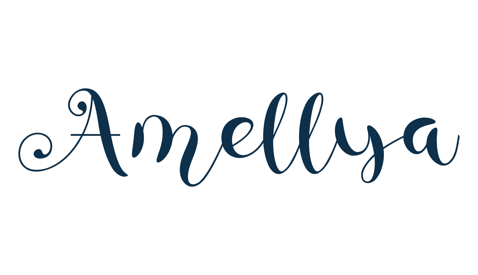 Amellya, fancy decorative font preview