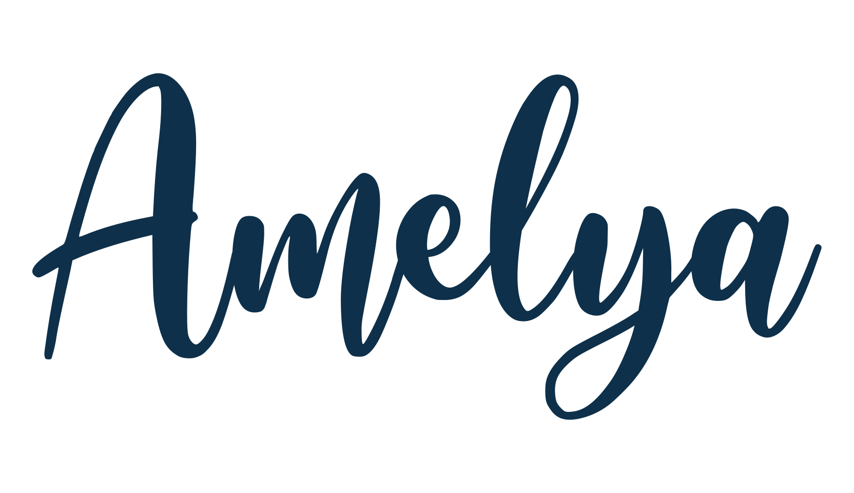Amelya, script calligraphy fancy decorative font preview