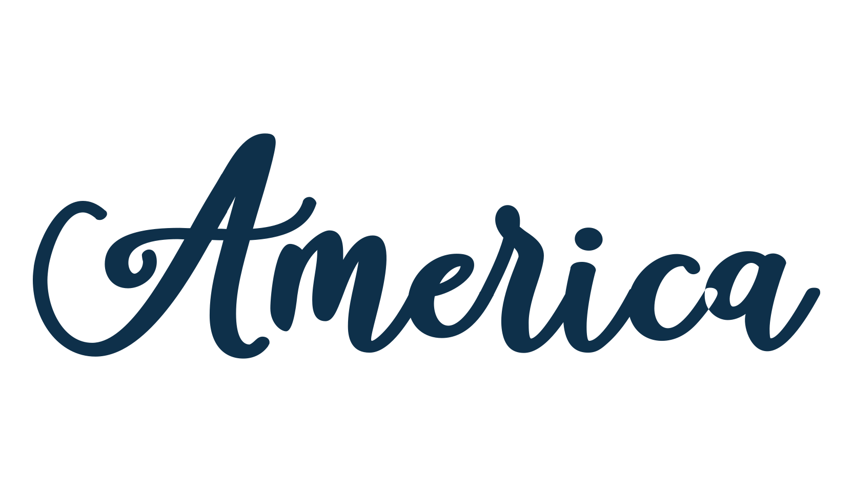 America (america), calligraphy font preview