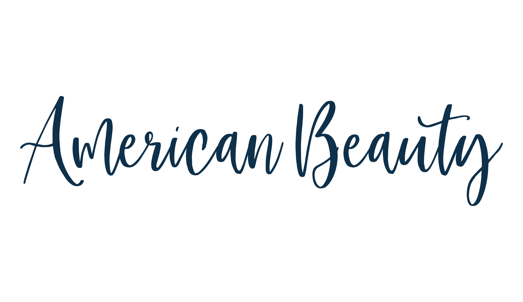 American Beauty, script brush fancy decorative calligraphy font preview