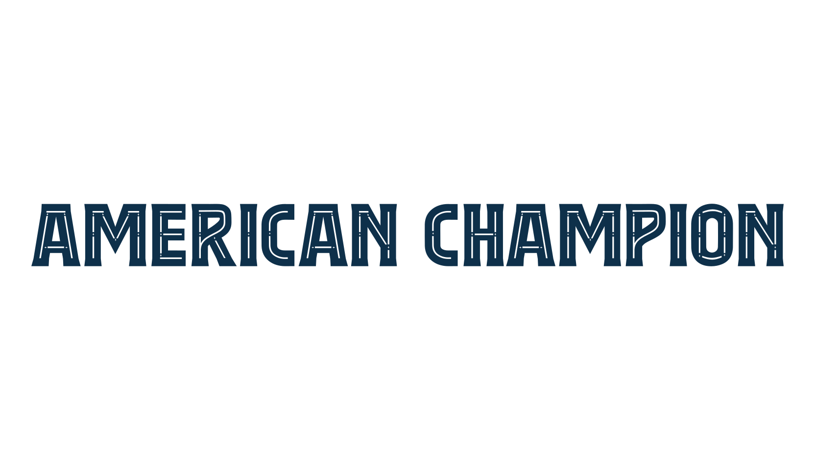 American Champion, fancy various decorative font preview