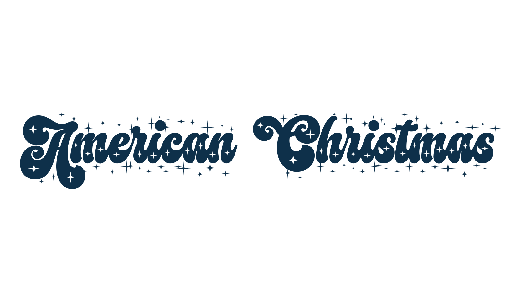 American Christmas, fancy decorative font preview