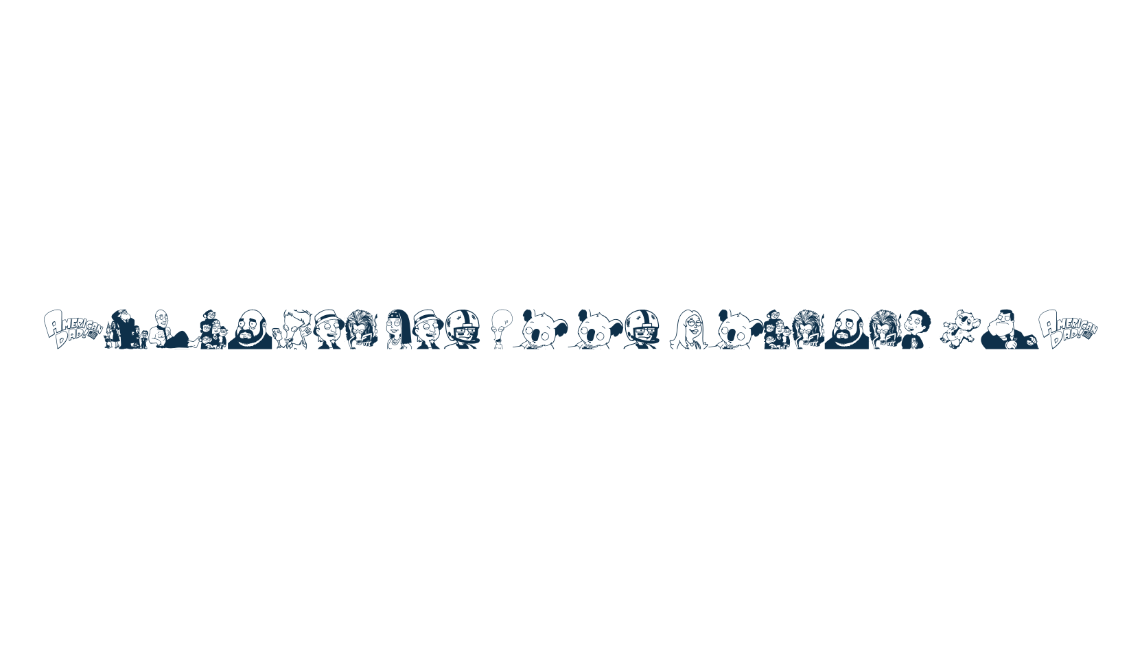 American Dad Good Morning USA, fancy decorative font preview