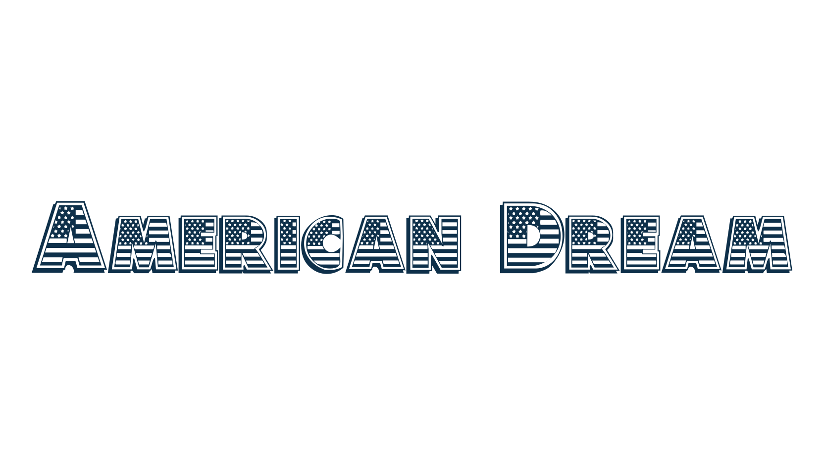American Dream, fancy decorative font preview