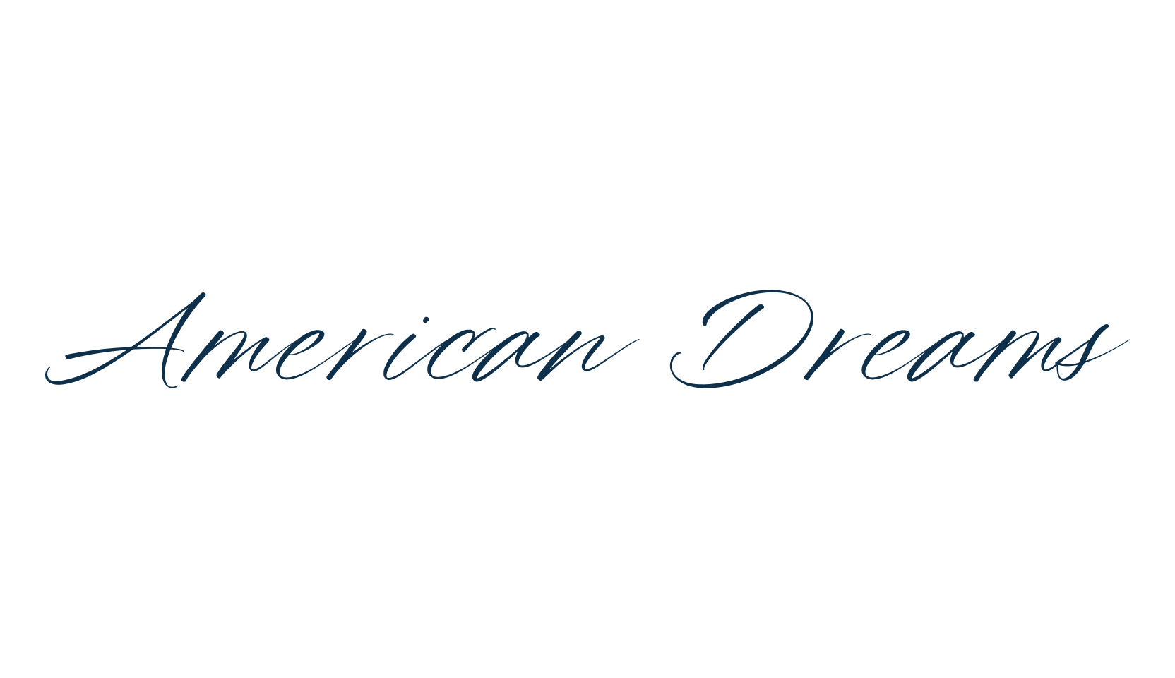 American Dreams, script calligraphy fancy decorative font preview