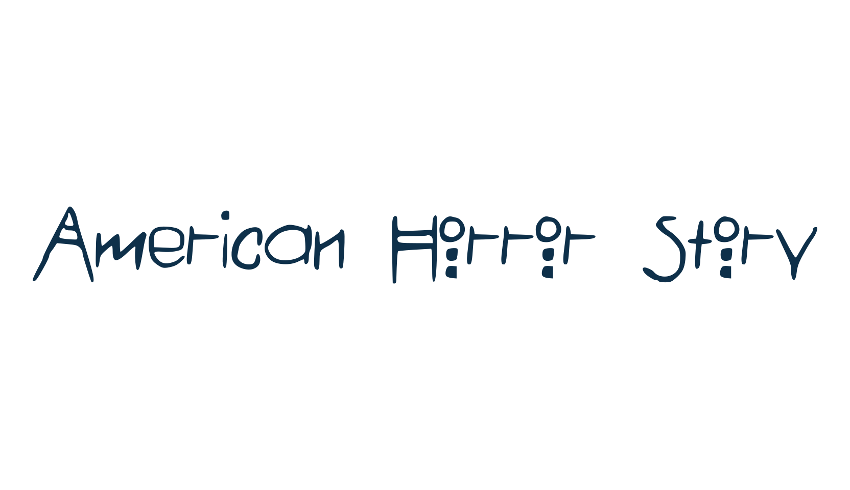 American Horror Story, various font preview