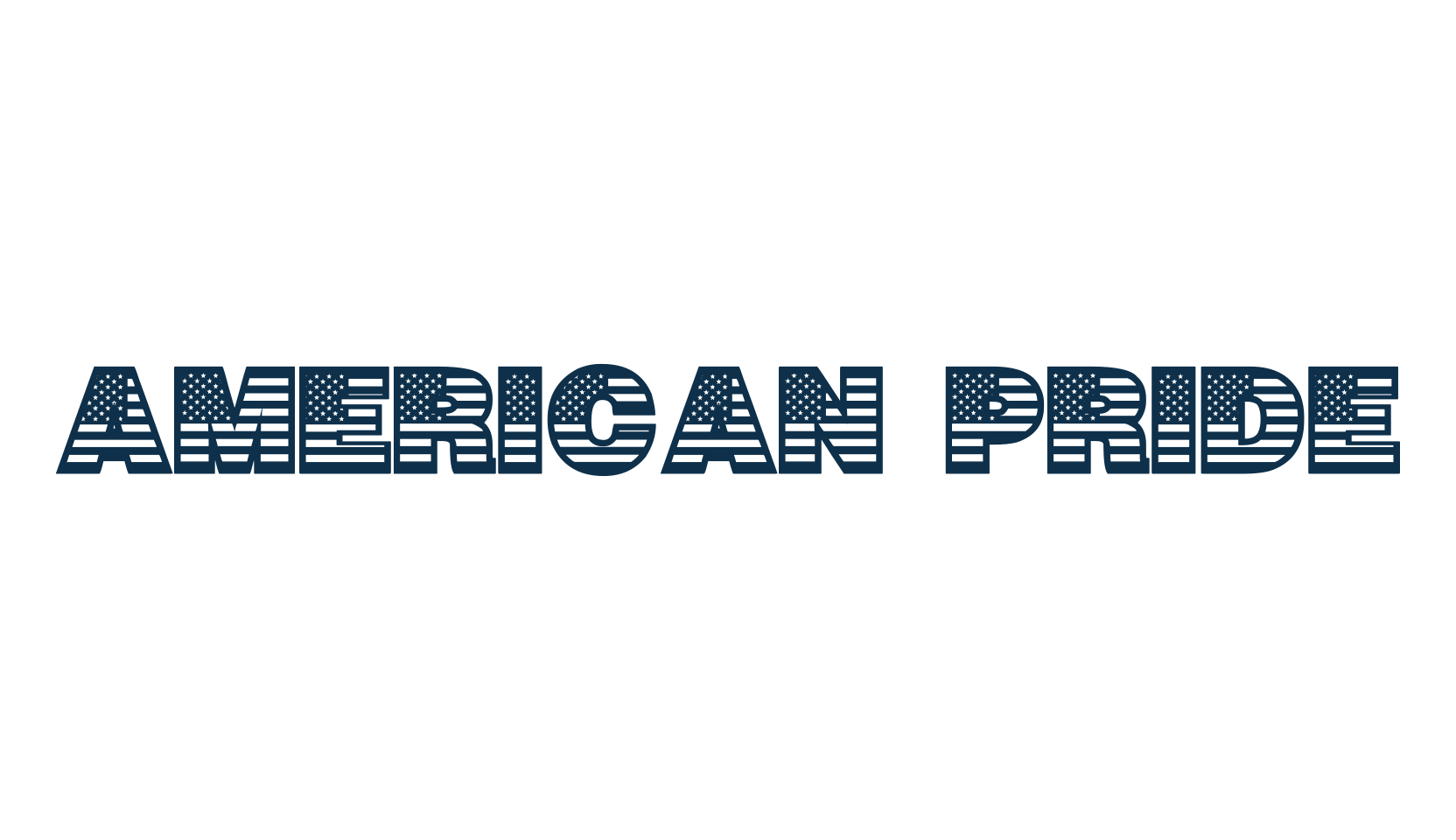 American Pride, fancy decorative font preview
