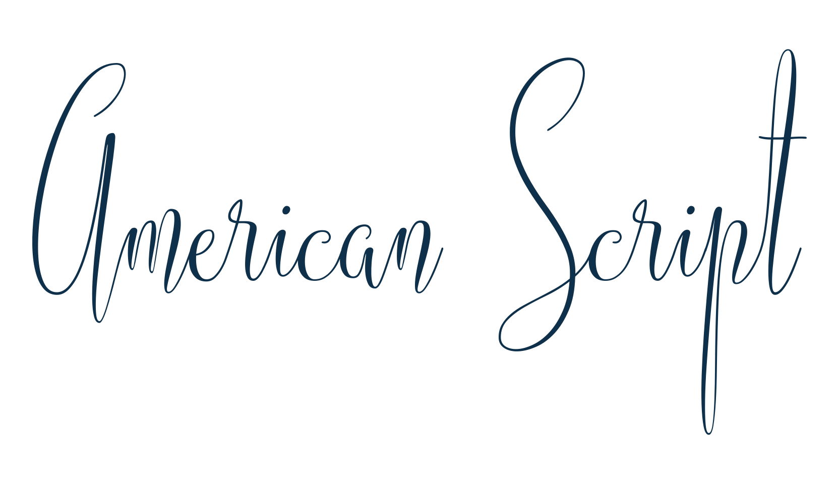 American Script, calligraphy font preview