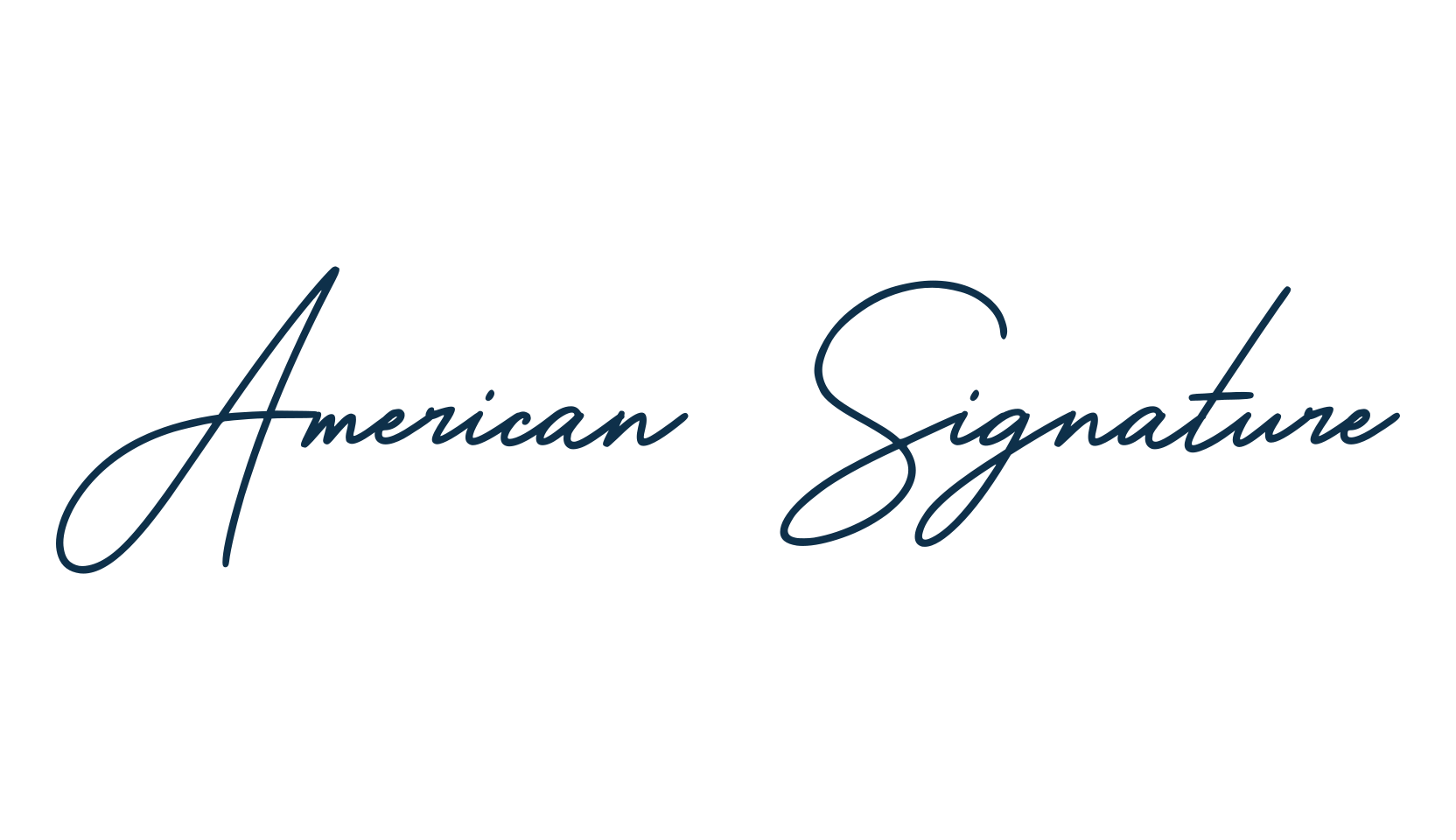 American Signature, script handwritten fancy decorative calligraphy font preview