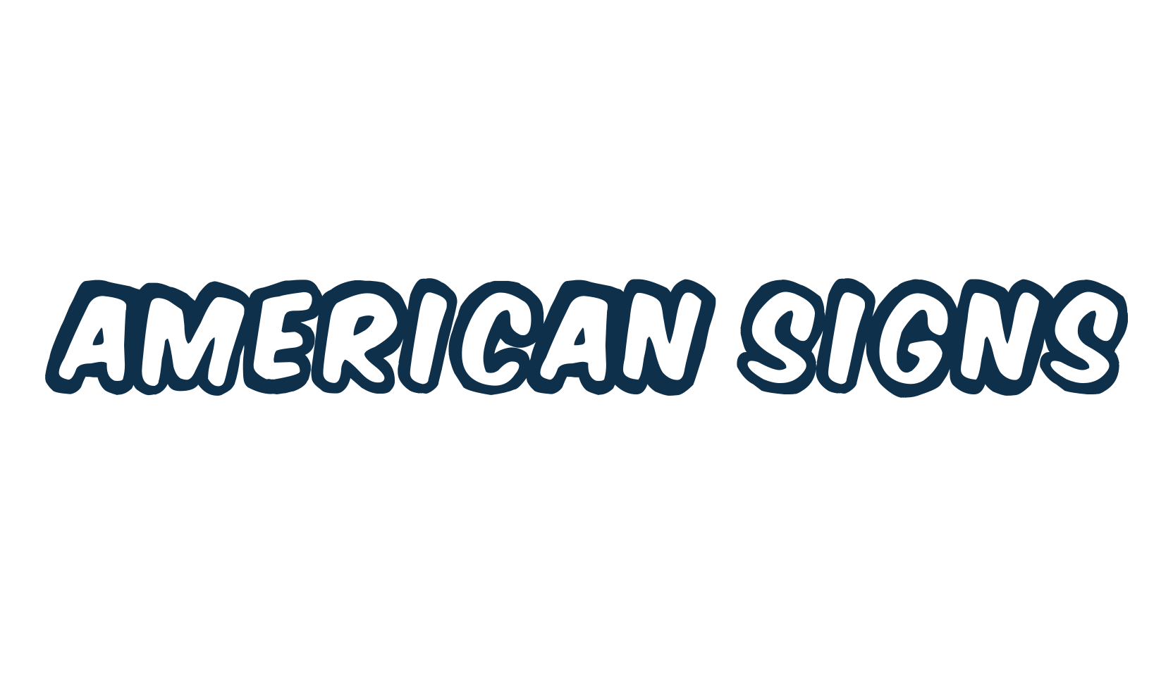 American Signs, old school font preview