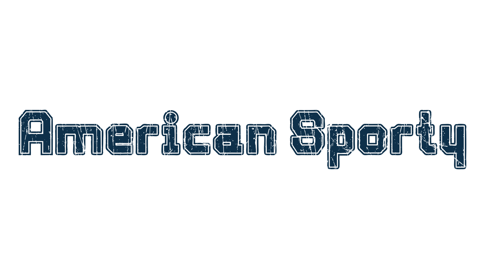 American Sporty, old school font preview