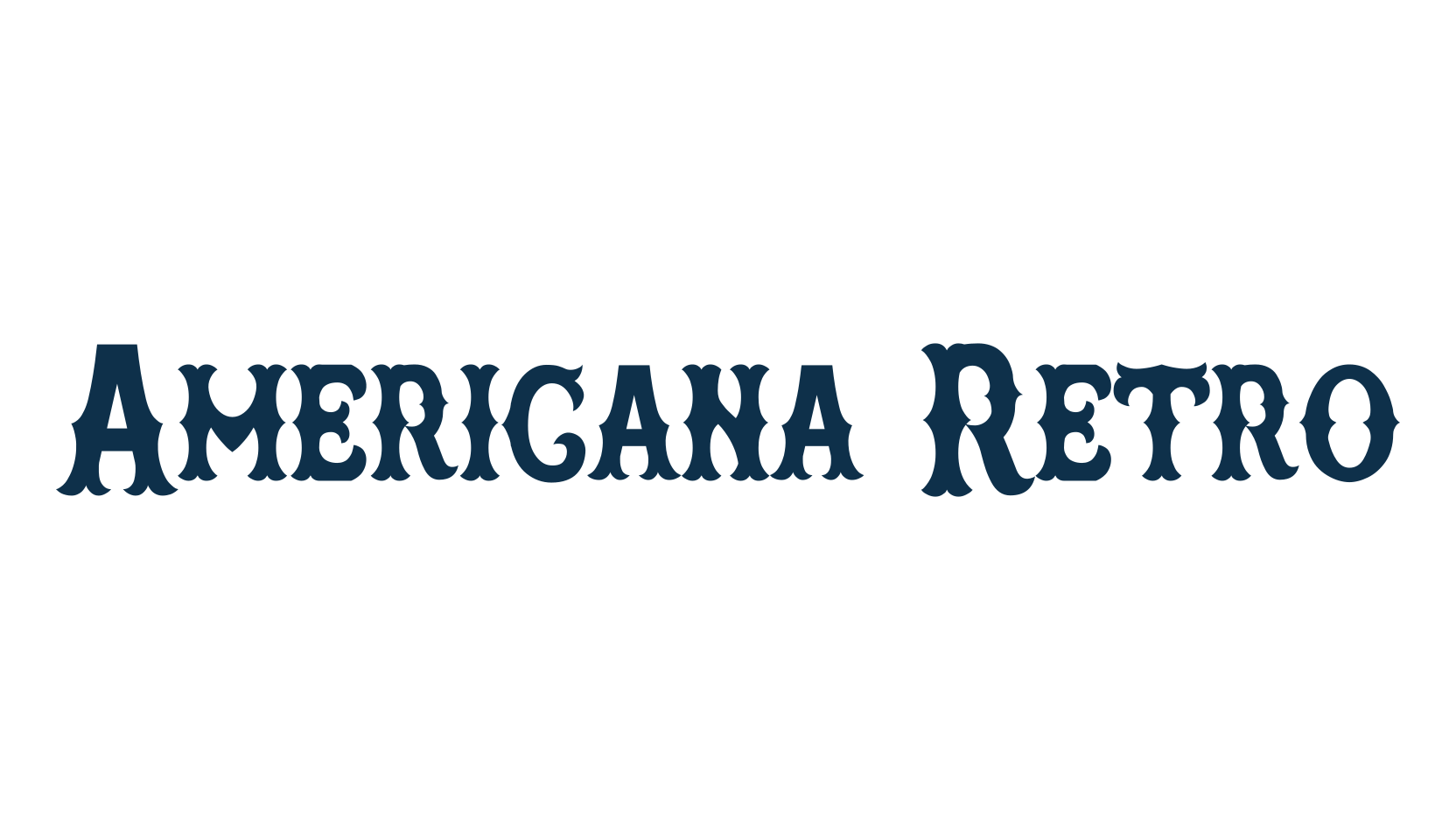 Americana Retro, fancy western decorative font preview